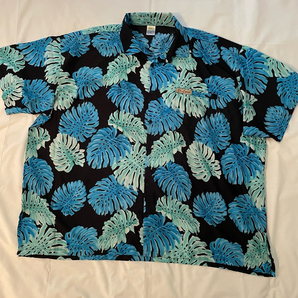 👕 Roma Beach World St Lucia Island Short Sleeve Button Down Mens Shirt. 3XL👕